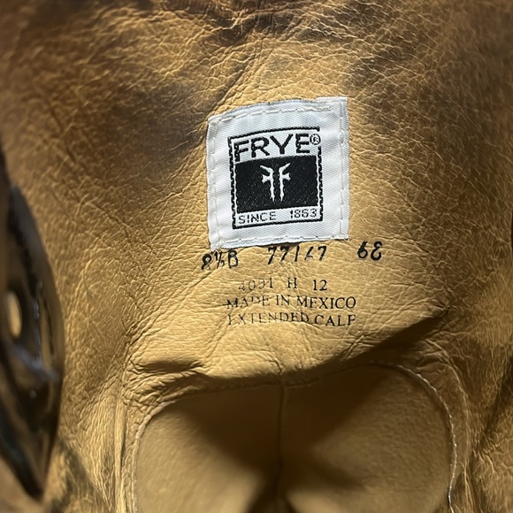 Frye #77167 Melissa Button Leather Women's Knee-High Riding Biker Boots 8.5 - Picture 3 of 3